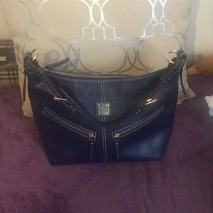 Dooney & Bourke Navy Blue Hobo Leather Bag